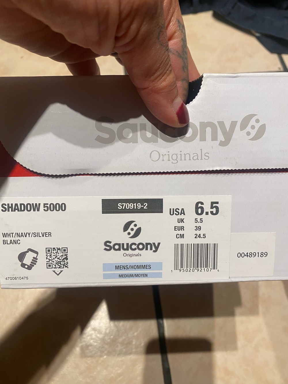 Saucony Shadow 5000 Box - White/Navy/Silver